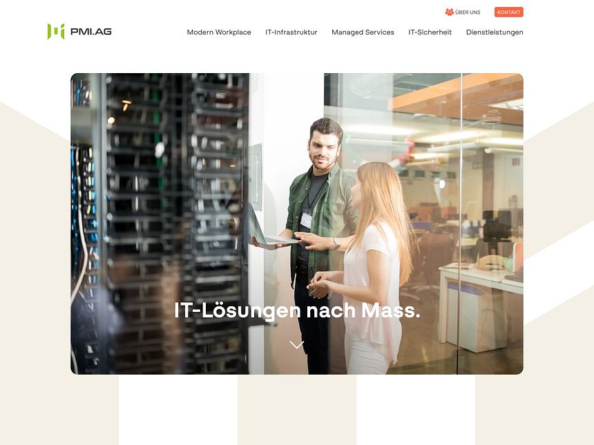 Screenshot der Website von PM Informatik
