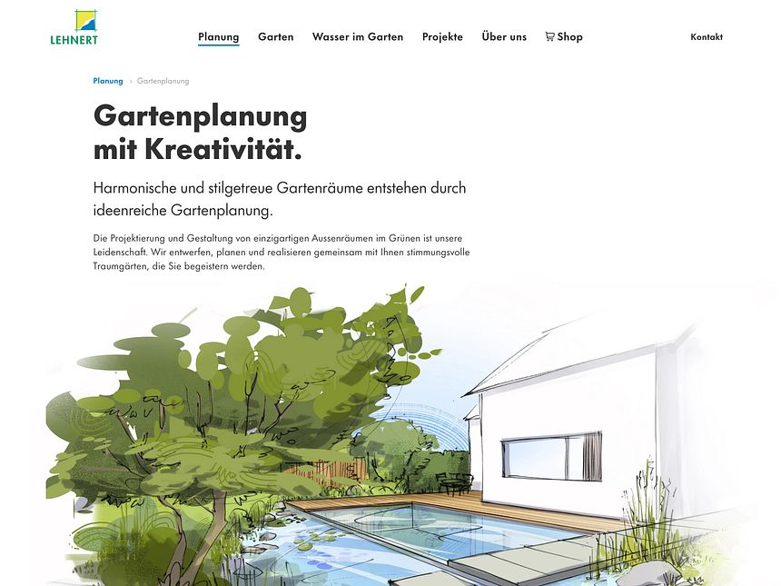 Gartenzentrum Lehnert: Screenshot der Website