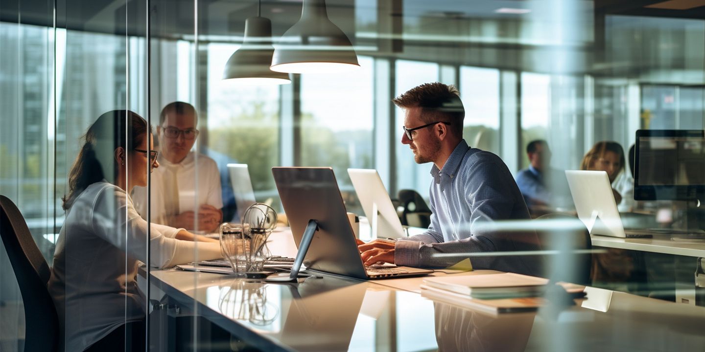Modern Workspace: Büro mit Mitarbeitenden
