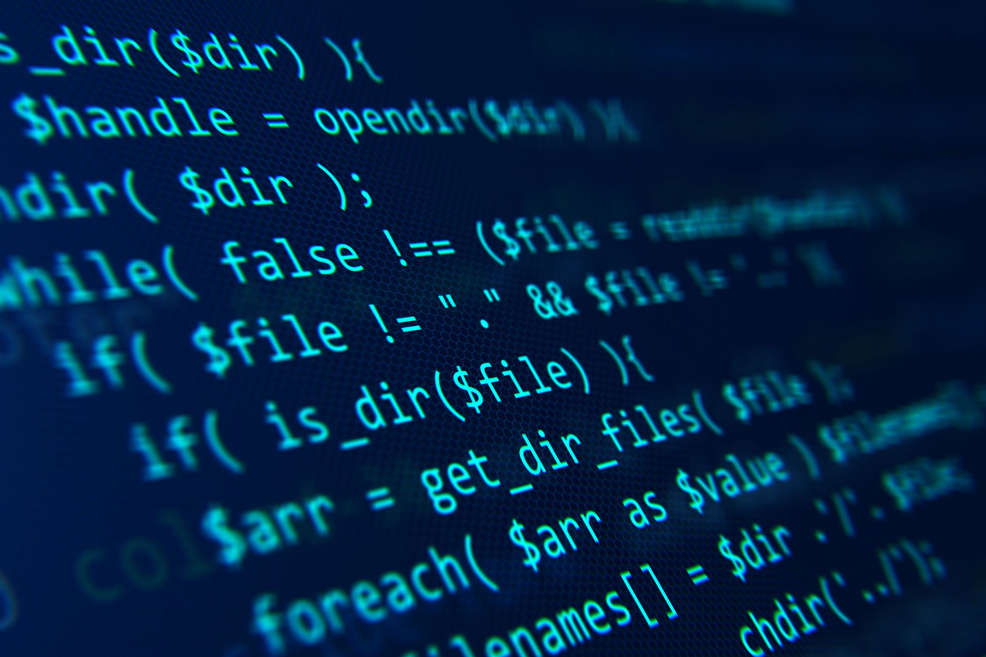 Bildschirm mit Programmiercode