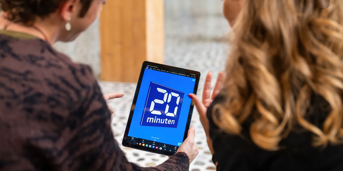 Online-Zeitung «20 Minuten» auf einem Tablet