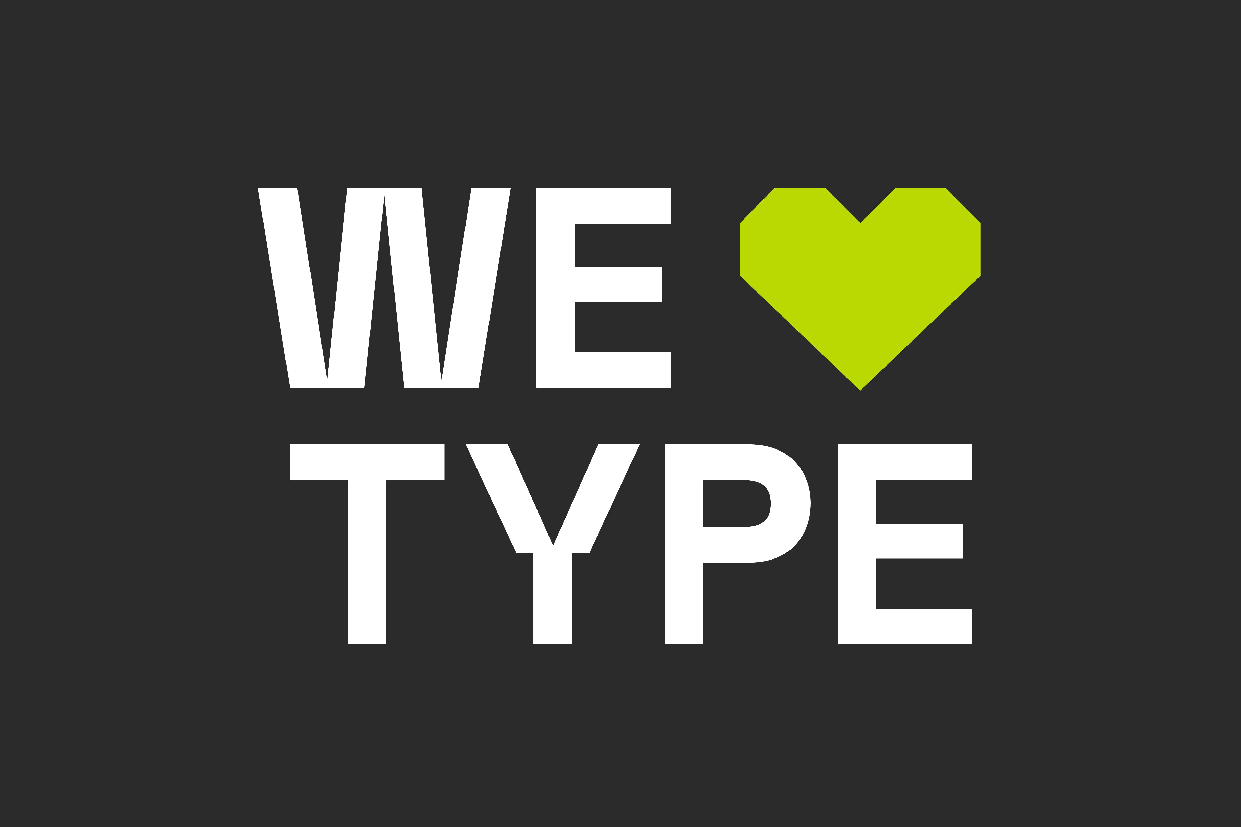 Typografische Gestaltung: We love Type