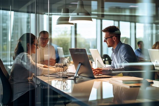 Modern Workspace: Büro mit Mitarbeitenden